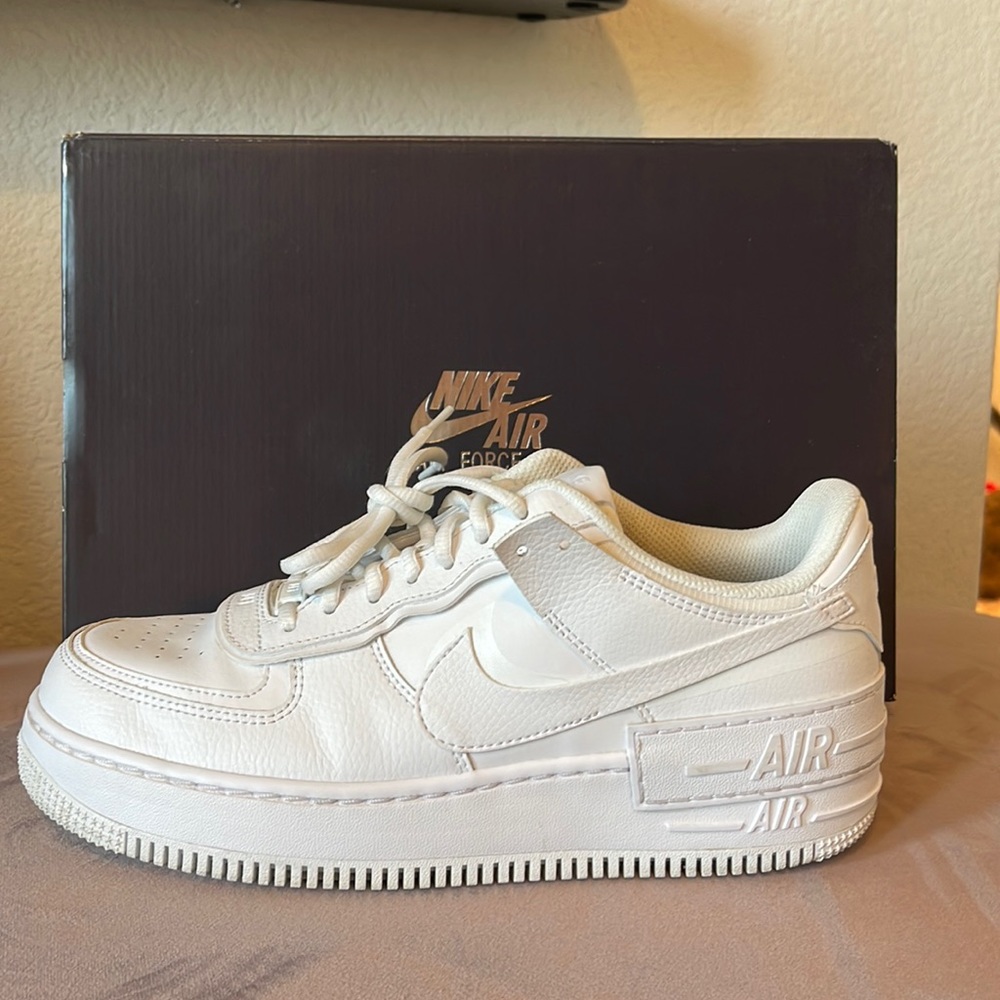 Nike Air Force 1 Shadow Platform - White